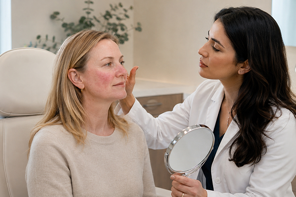 Consulta de Dermatología para rosácea en Móstoles